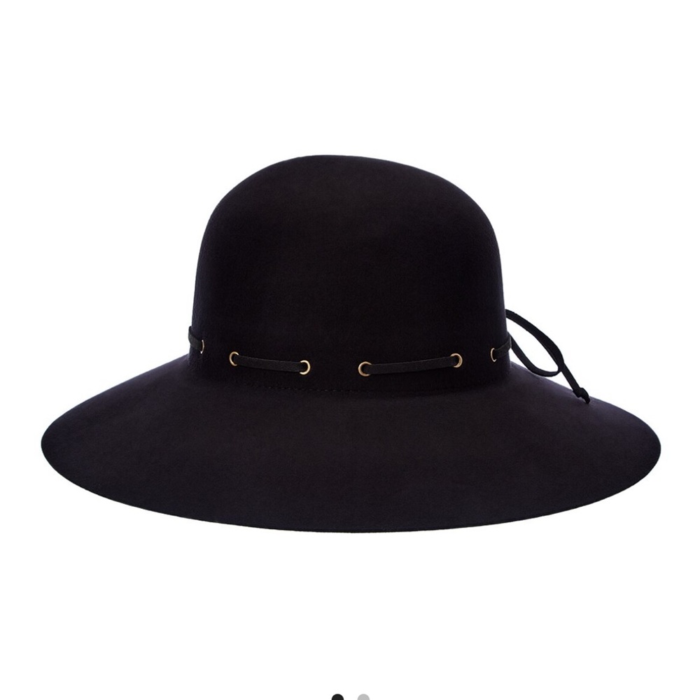 Bruno Magli Leather-Trim Wool Felt Hat.  NWT!  NEVER WORN!